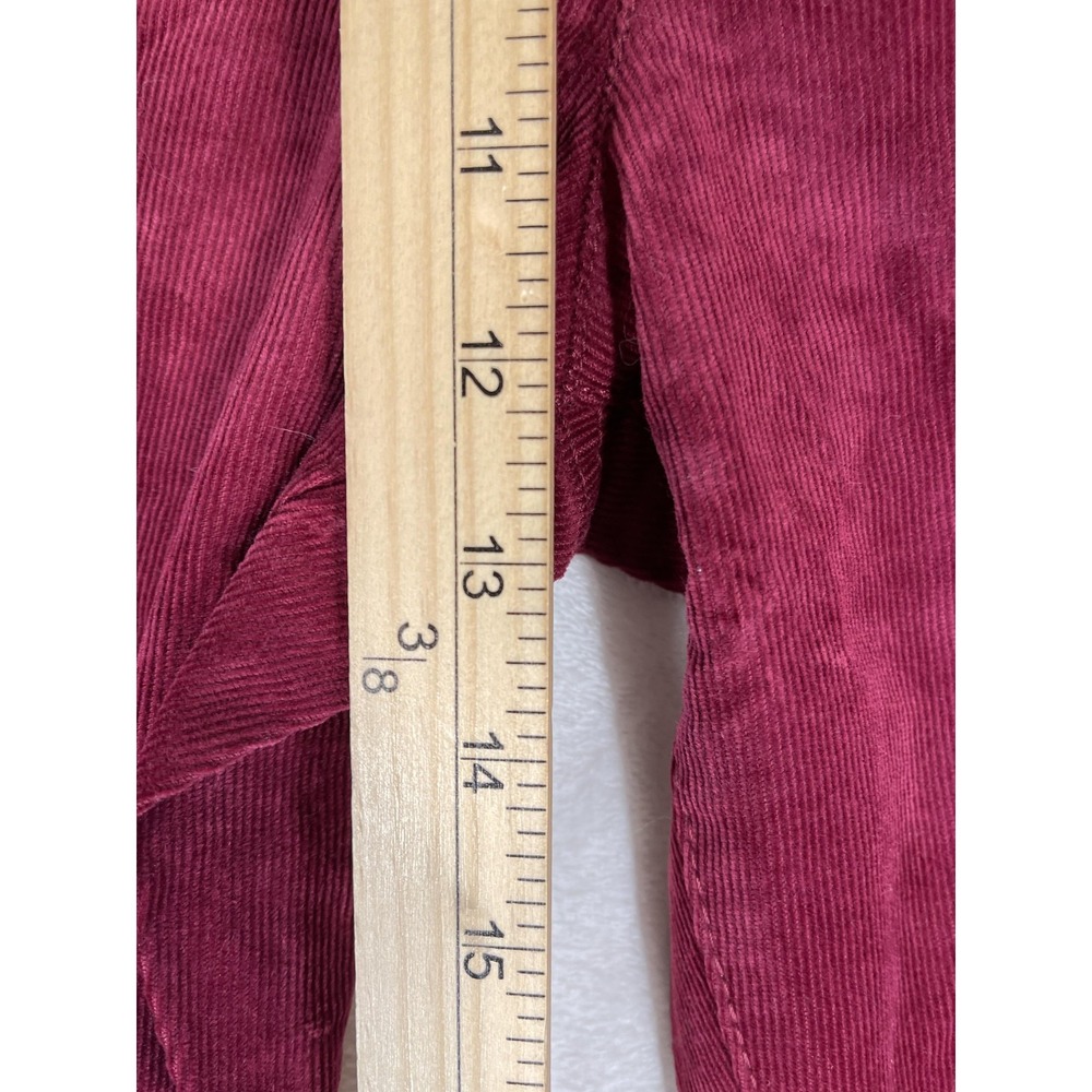 Coldwater Creek Pants Womens 16 Burgundy Corduroy Straight Leg Stretch Casual - Picture 4 of 10